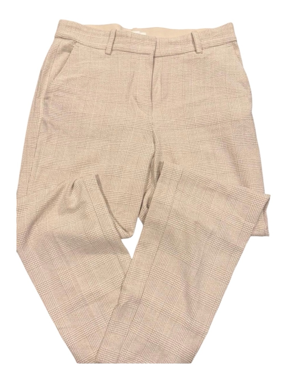 H&M Slacks plaid work wear cream and tan